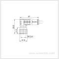 M12 female angle led connection cable 3 pin